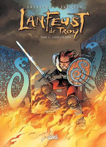 Couverture du livre « Lanfeust de Troy Tome 3 : Castel or-azur » de Christophe Arleston et Didier Tarquin aux éditions Soleil