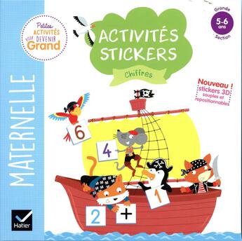 Couverture du livre « Activites stickers - chiffres grande section » de Van Tilbeurgh M-H. aux éditions Hatier