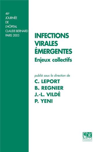 Couverture du livre « Infections virales émergentes » de  aux éditions Edk