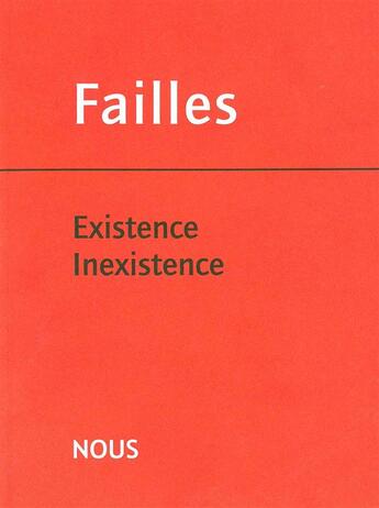 Couverture du livre « Revue failles t.3 » de  aux éditions Nous