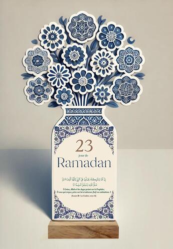 Couverture du livre « Calendrier fleuri du Ramadan : 30 cartes de sagesse » de Souad El Mansouri aux éditions Albouraq