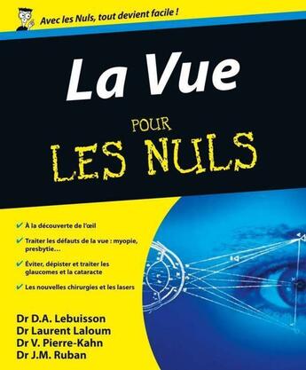 Couverture du livre « La vue pour les nuls » de  aux éditions First