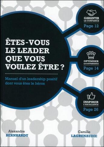 Couverture du livre « Êtes-vous le leader que vous voulez être ? » de Alexandre Bernhardt et Camille Lagrenaudie aux éditions Equation De La Conscience