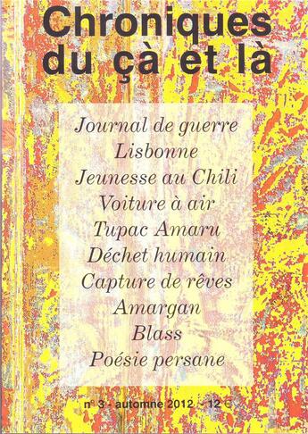 Couverture du livre « Revue Litteraire » de  aux éditions Chroniques Du Ca Et La