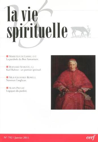 Couverture du livre « La vie spirituelle n 792 » de  aux éditions Cerf