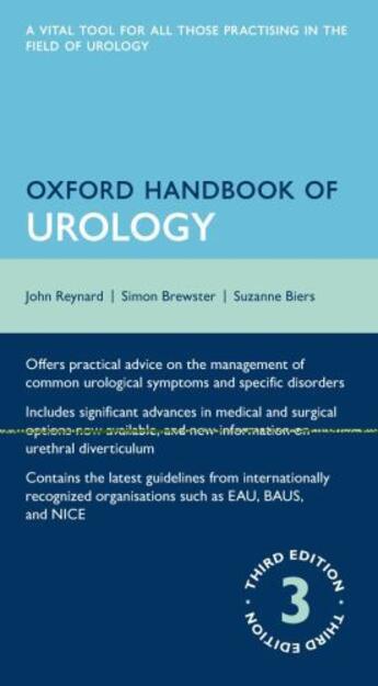 Couverture du livre « Oxford Handbook of Urology » de Biers Suzanne aux éditions Oup Oxford