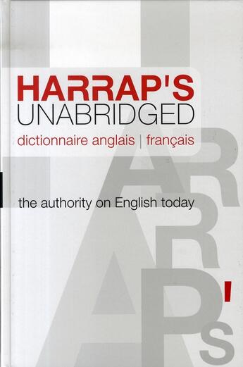 Couverture du livre « Harrap's unabridged ; dictionnaire anglais-français » de  aux éditions Harrap's