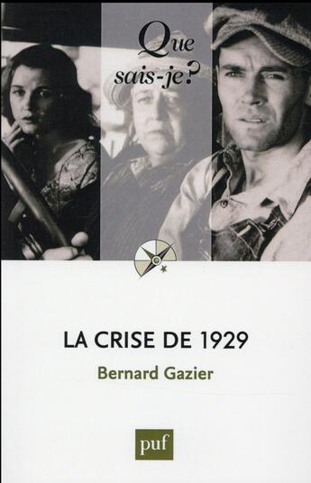 Couverture du livre « La crise de 1929 (8e édition) » de Gazier/Bernard aux éditions Que Sais-je ?