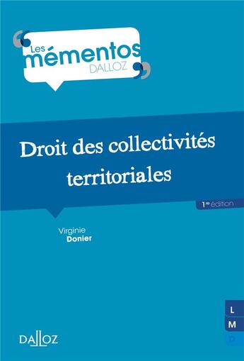 Couverture du livre « Droit des collectivités territoriales » de Virginie Donier aux éditions Dalloz