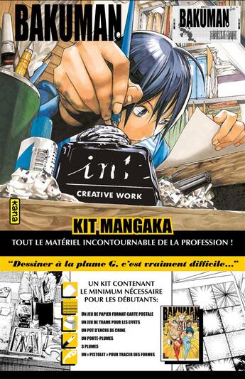 Couverture du livre « Bakuman : kit mangaka » de Takeshi Obata et Tsugumi Ohba aux éditions Kana