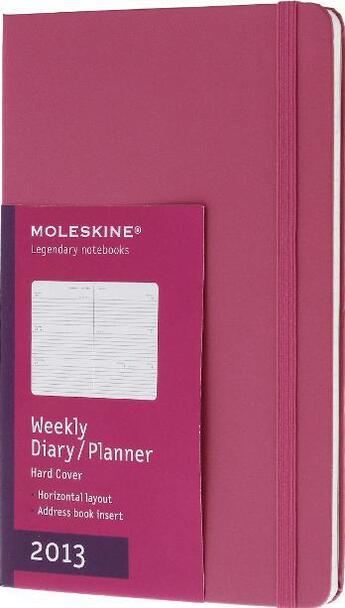 Couverture du livre « Agenda semainier 2013 ; rose magenta ; horizontal » de Moleskine aux éditions Moleskine Papet