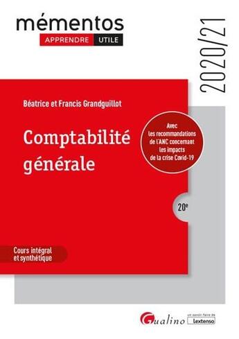 Couverture du livre « Comptabilité générale (édition 2020/2021) » de Beatrice Grandguillot et Francis Grandguillot aux éditions Gualino