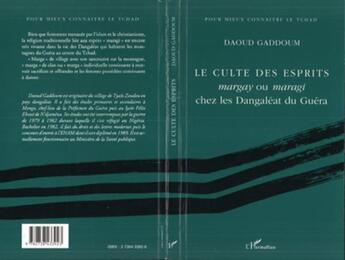 Couverture du livre « Le culte des esprits ; margay ou maragi chez les dangaléat du guéra » de Daoud Gaddoum aux éditions Sepia