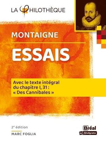 Couverture du livre « Essais de Montaigne : avec le texte intégrale du chapitre I, 31 : 