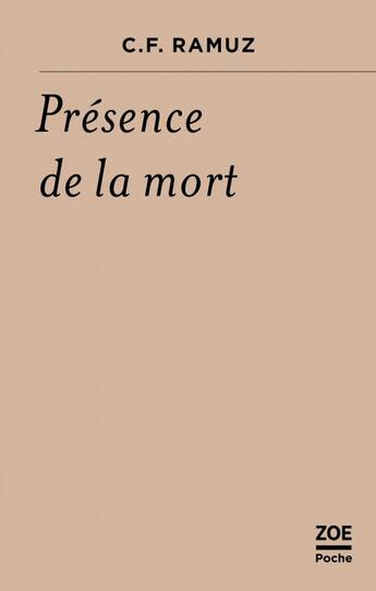 Couverture du livre « Présence de la mort » de Ramuz C.F. aux éditions Zoe