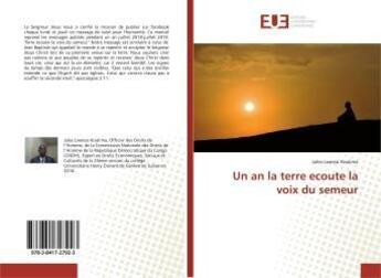 Couverture du livre « Un an la terre ecoute la voix du semeur » de Jules Lwesso Kisalima aux éditions Editions Universitaires Europeennes