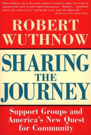 Couverture du livre « Sharing the Journey » de Wuthnow Robert aux éditions Free Press