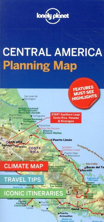 Couverture du livre « Central america planning map 1ed -anglais- » de  aux éditions Lonely Planet France