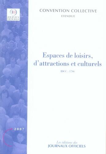 Couverture du livre « Espaces de loisirs, d'attractions et culturels » de  aux éditions Documentation Francaise