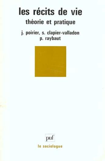 Couverture du livre « Recits de vie (les) » de Jacques Poirier aux éditions Puf