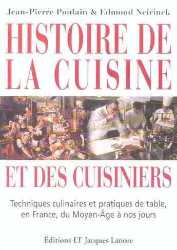 Couverture du livre « Histoire de la cuisine et des cuisiniers » de Neirinck aux éditions Delagrave