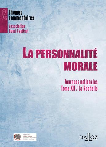 Couverture du livre « Personnalité morale » de Association Henri Ca aux éditions Dalloz