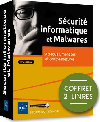 Couverture du livre « Securite informatique et malwares - coffret de 2 livres : attaques, menaces et contre-mesures (2e) » de  aux éditions Eni