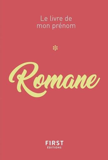 Couverture du livre « Romane » de Stephanie Rapoport et Jules Lebrun aux éditions First