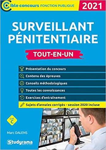 Couverture du livre « Surveillant pénitentiaire (édition 2021) » de Marc Dalens aux éditions Studyrama