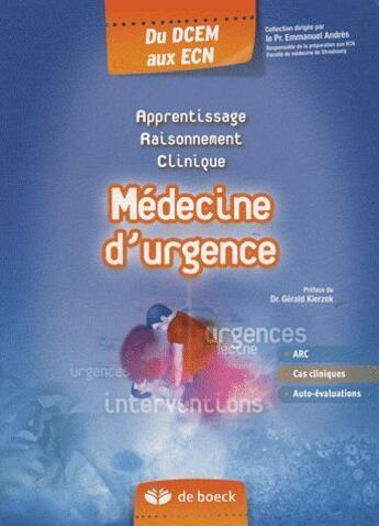 Couverture du livre « Médecine d'urgence » de Jenkins aux éditions De Boeck Superieur