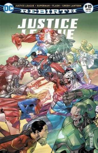 Couverture du livre « Justice League rebirth n.15 ; le corps des green lantern dechire ! » de  aux éditions Urban Comics Press