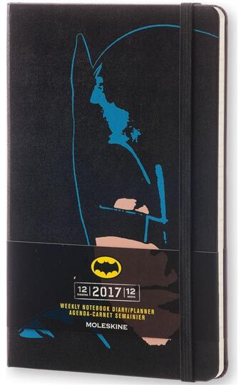 Couverture du livre « Agenda 2017 Batman semainier carnet grand format noir » de  aux éditions Moleskine