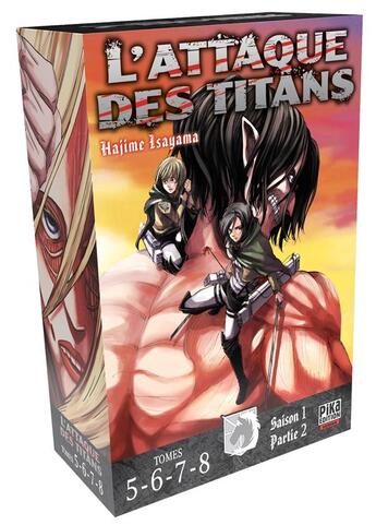 Couverture du livre « L'attaque des titans : coffret Intégrale vol.2 : Tomes 4 à 8 » de Hajime Isayama aux éditions Pika