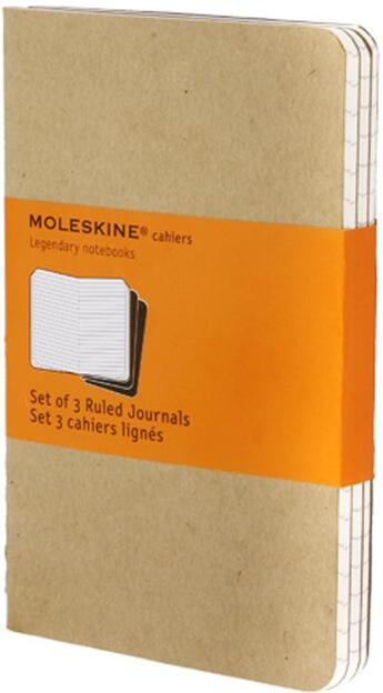 Couverture du livre « Cahier ligne - format de poche - couverture souple en carton kraft » de Moleskine aux éditions Moleskine Papet