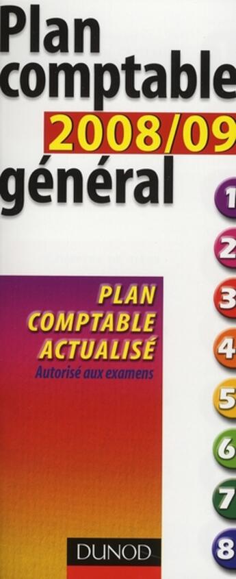 Couverture du livre « Plan comptable général (édition 2008/2009) » de Christian Raulet aux éditions Dunod