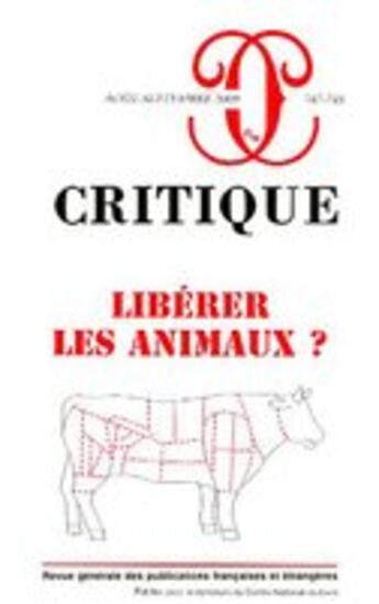 Couverture du livre « Libérer les animaux ? » de  aux éditions Minuit