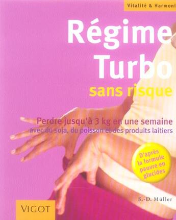 Couverture du livre « Régime turbo sans risque » de Sven-David Muller aux éditions Vigot