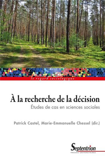 Couverture du livre « À la recherche de la décision : Études de cas en sciences sociales » de Marie-Emmanuelle Chessel et Patrick Castel et Collectif aux éditions Pu Du Septentrion