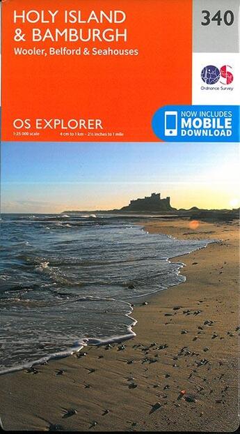 Couverture du livre « Holy island & bamburgh » de  aux éditions Ordnance Survey