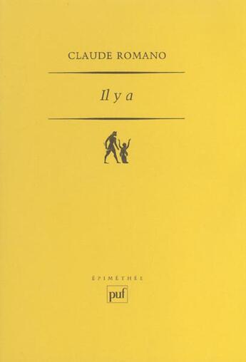 Couverture du livre « Il y a - essais de phenomenologie » de Claude Romano aux éditions Puf