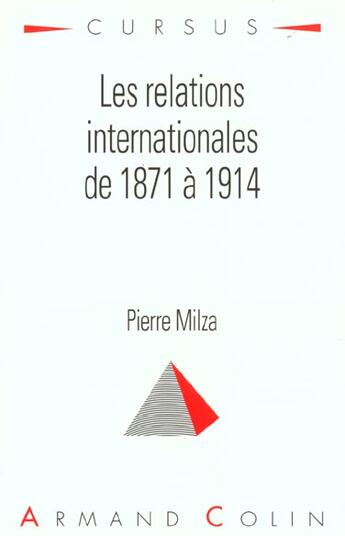 Couverture du livre « Les Relations Internationales De » de Pierre Milza aux éditions Armand Colin