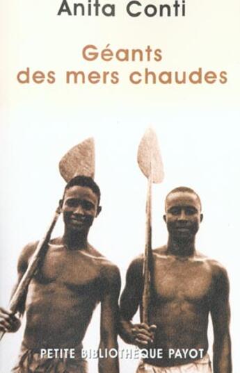 Couverture du livre « Geants des mers chaudes » de Anita Conti aux éditions Payot