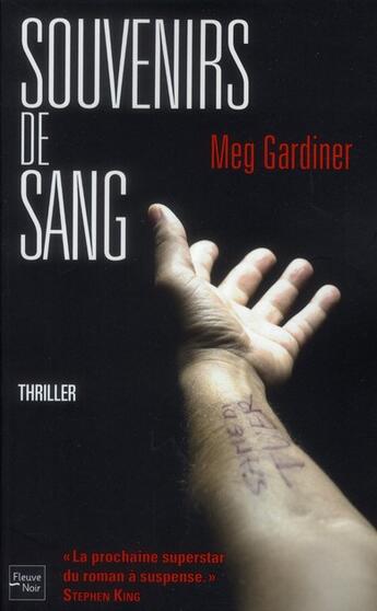 Couverture du livre « Souvenirs de sang » de Gardiner Meg aux éditions Fleuve Editions