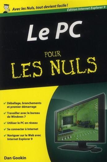 Couverture du livre « Pc edition explorer 9 poche pour les nuls » de Dan Gookin aux éditions First Interactive