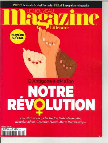 Couverture du livre « Le nouveau magazine litteraire n 2 notre revolution - fevrier 2018 » de  aux éditions Le Magazine Litteraire