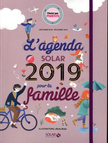 Couverture du livre « L'agenda solar 2019 pour la famille » de  aux éditions Solar