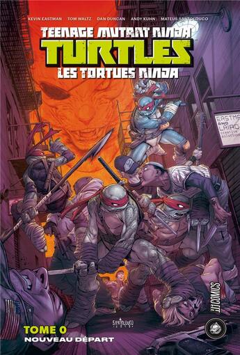 Couverture du livre « Les Tortues Ninja - TMNT : Intégrale vol.1 : t.1 à t.4 : nouveau départ » de Kevin Eastman et Tom Waltz et Peter Laird aux éditions Hicomics