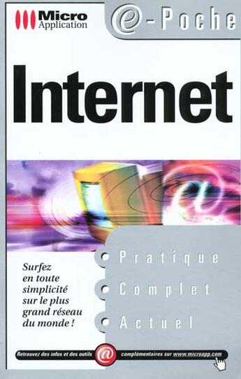 Couverture du livre « Pc Poche Internet » de Micro Application aux éditions Micro Application