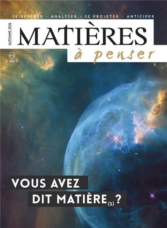 Couverture du livre « Vous Avez Dit Matiere(S)-Map 3 » de  aux éditions Cosmogone