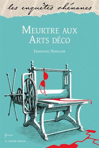 Couverture du livre « Meurtre aux arts déco » de Emmanuel Honegger aux éditions Le Verger